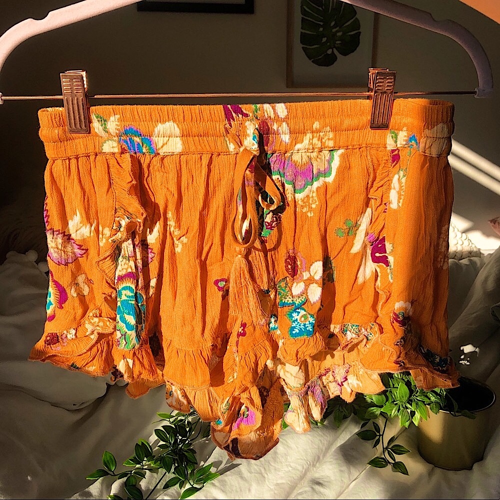 ALTAR’D State orange floral shorts
